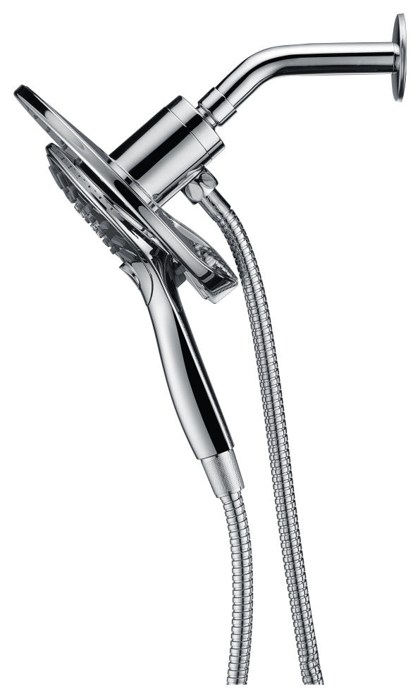 Valkrie 3-Spray Dual Wall Mount Fixed and Handheld Shower Head, Polished Chrome