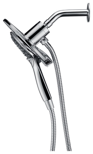 Valkrie 3-Spray Dual Wall Mount Fixed and Handheld Shower Head, Polished Chrome