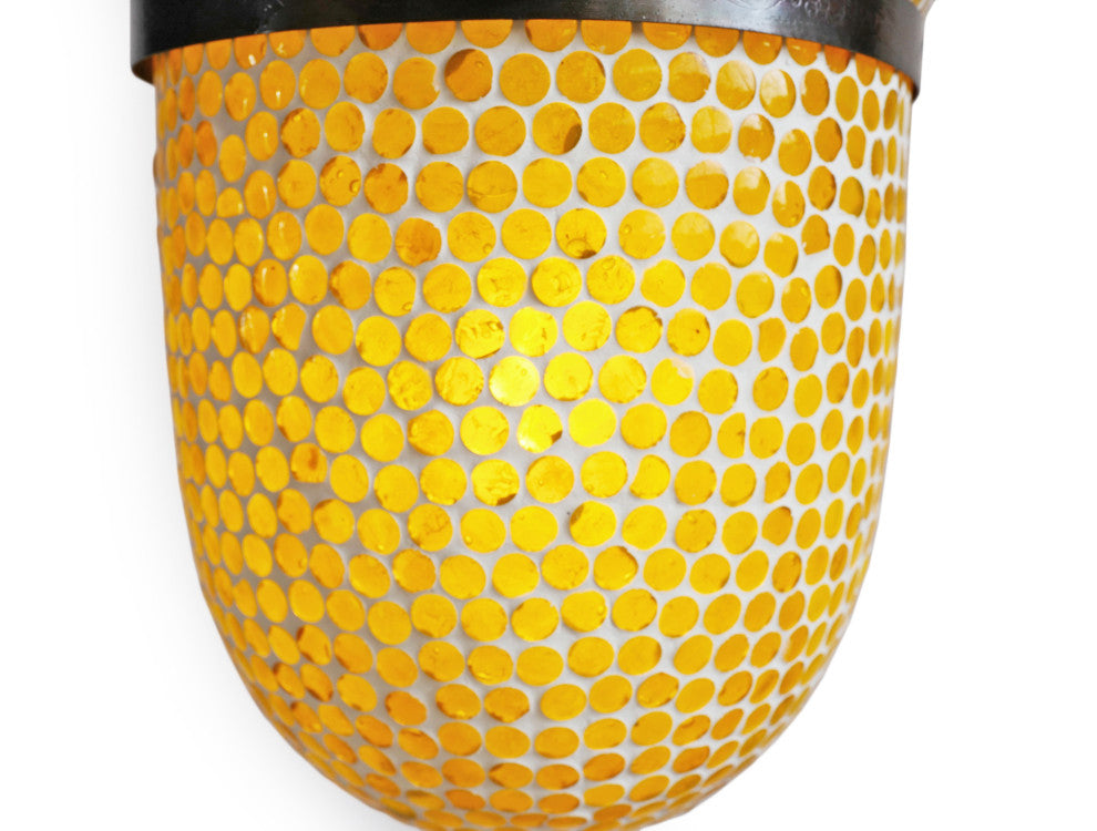 Yellow Mosaic Bucket Pendant, Small