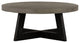Chester Modern Concrete and Acacia Round Coffee Table