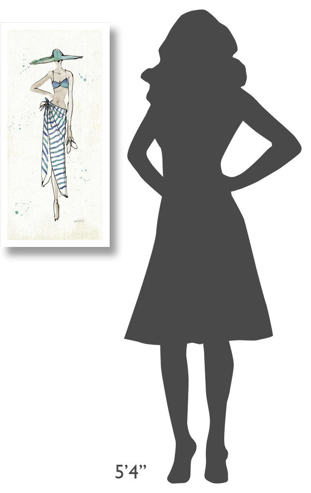 "Beach Divas III" Digital Paper Print by Anne Tavoletti, 16"x32"