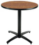 Durable Round Pedestal Table With ArchedxBase, Commercial Grade, 42", Medi
