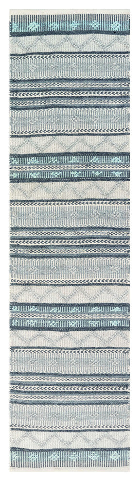 Cosmos Gypsy Stripe Indoor/Outdoor Rug Gray 2'x8'