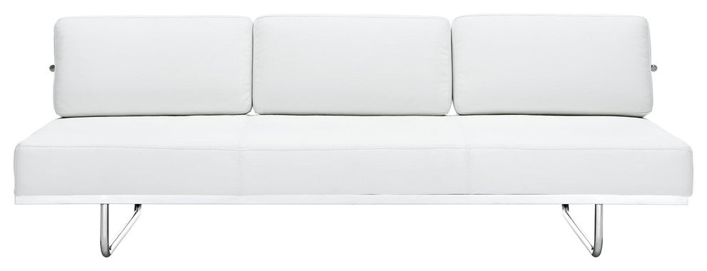Modern Contemporary Living Room Convertible Sofa White