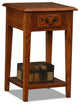 Leick Furniture Wood Shaker Square End Table in Medium Oak Finish