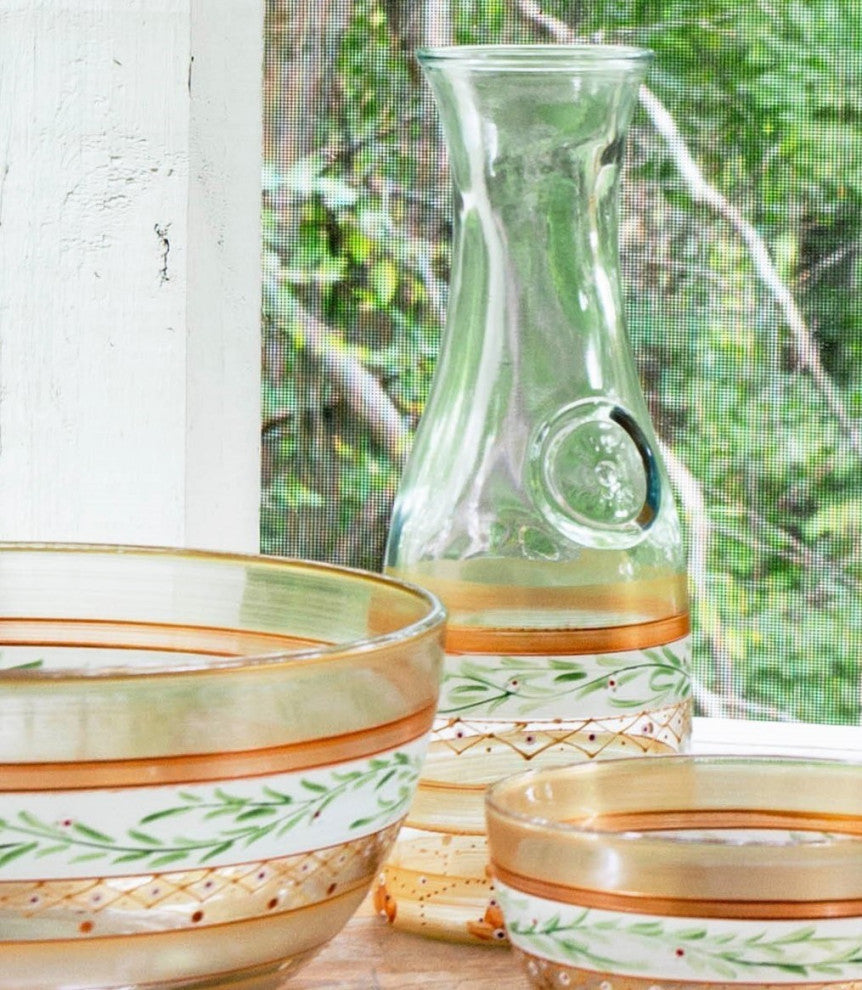 Mosaic Gold Garland Carafe