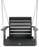 Weatherly Single Seat Swing, Weathered Acorn, Black