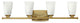 Hinkley Darby Large Four Light Vanity, Brushed Caramel
