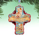 Little Blessings Icon Cross Glass Ornament