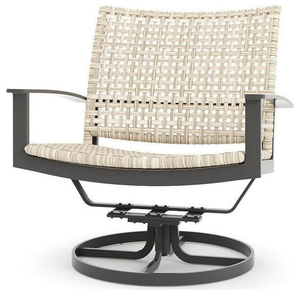 Jasper Swivel Rocker Lounge Chair, Textured Pewter