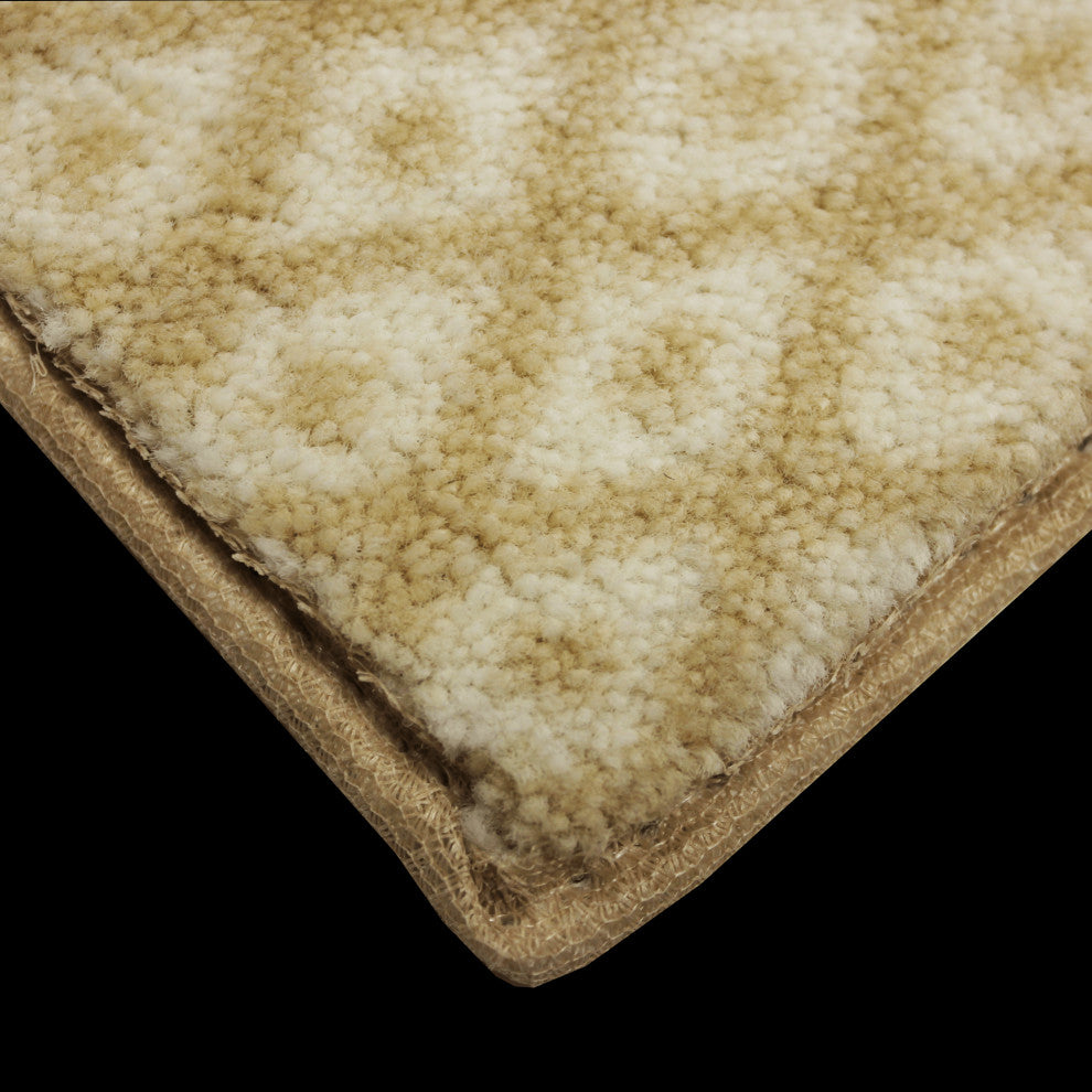 Diamond Pattern 3/8 Thick Indoor Area Rug Carpet, Eggshell, 7x7