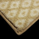 Diamond Pattern 3/8 Thick Indoor Area Rug Carpet, Eggshell, 7x7