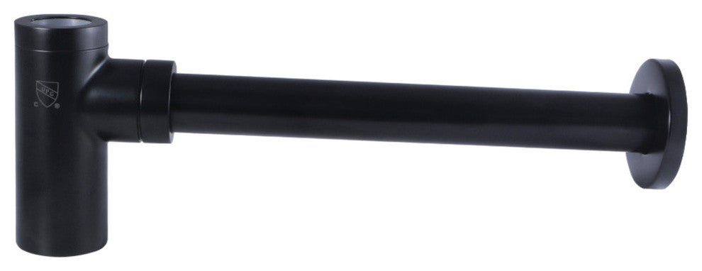 Kingston Brass Round Bottle Trap, Matte Black