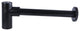 Kingston Brass Round Bottle Trap, Matte Black