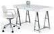 Modrest Ostrow White, Stainless Steel Desk