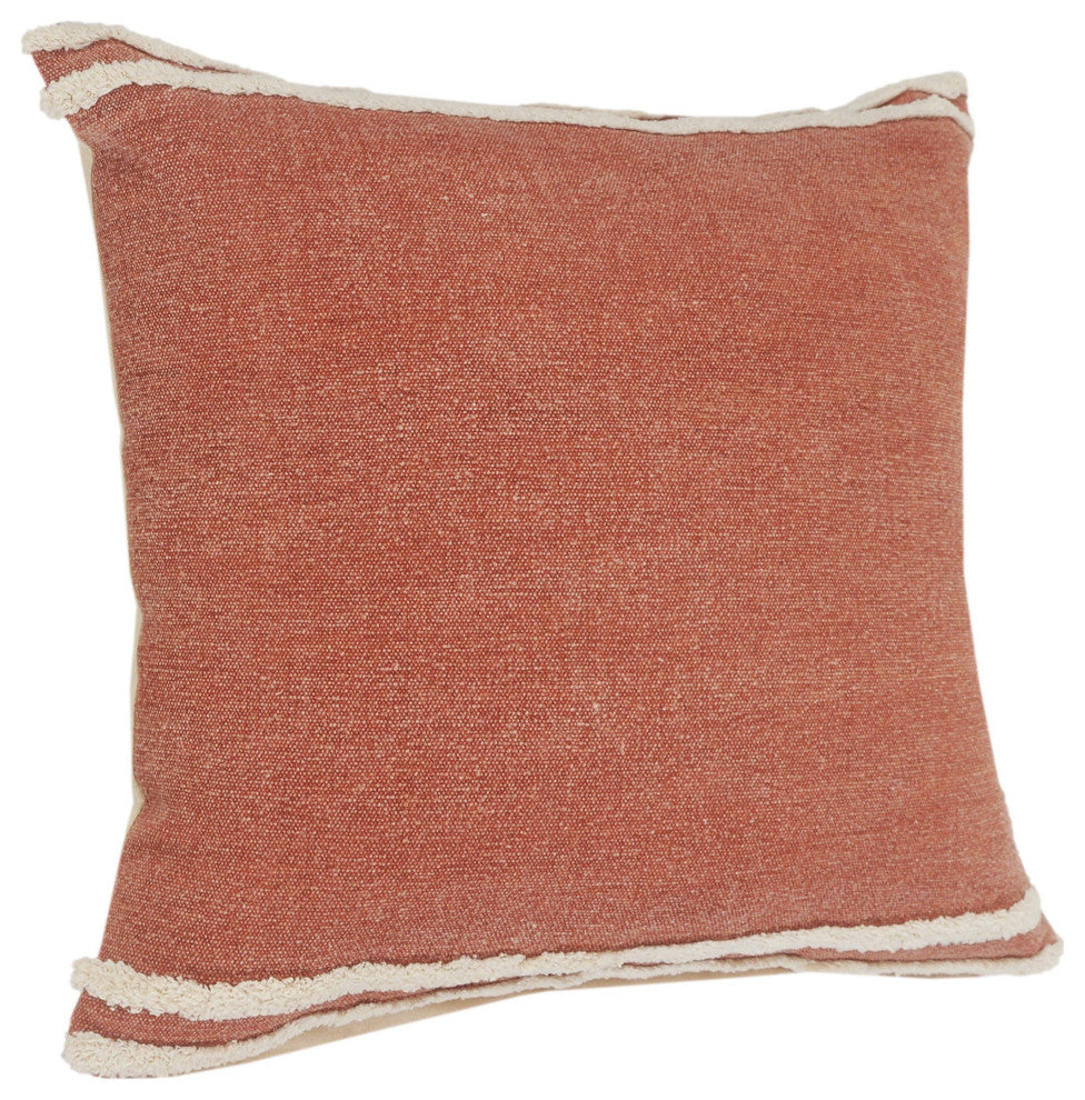 Soft Striped Cinnamon Throw Pillow, 20" X 20"