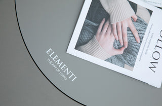 Colosseo Round Light Grey Concrete 41" Natural Gas Fire Table by Elementi Plus