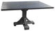 Barnwood Style Timber Peg Pedestal Dining Table, Smokey Gray, 42" X 60"