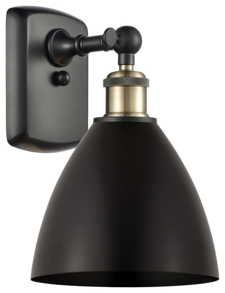 Ballston Dome Sconce, Black Antique Brass