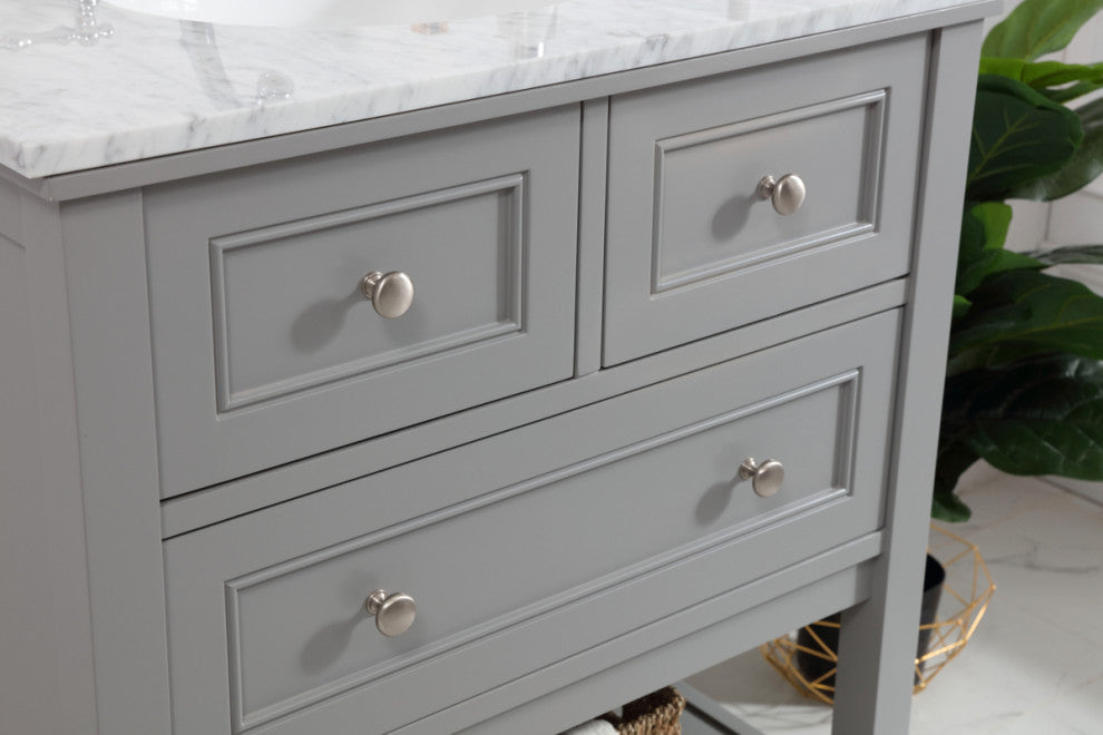Matilda 30" Single Bathroom Vanity Set, Gray