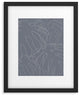 The Old Art Studio Monstera No2 Gray Framed Art Print