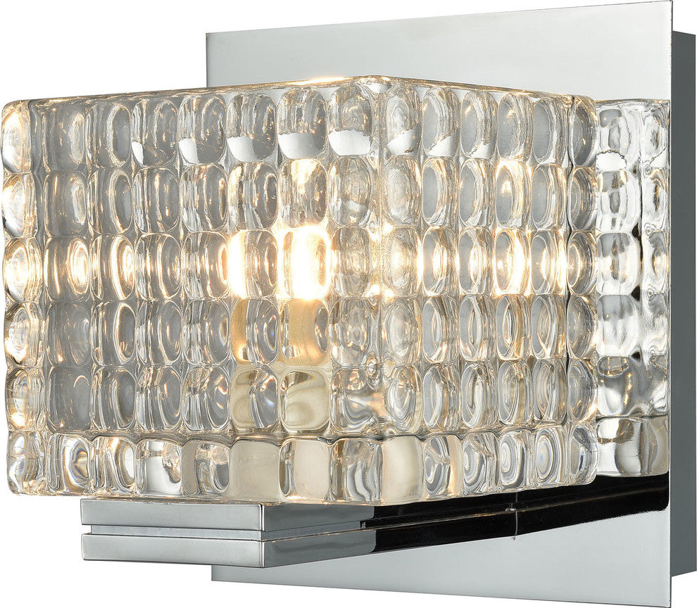 Elk Lighting Chastain 1 Light Vanity, Chrome and Clear Glass