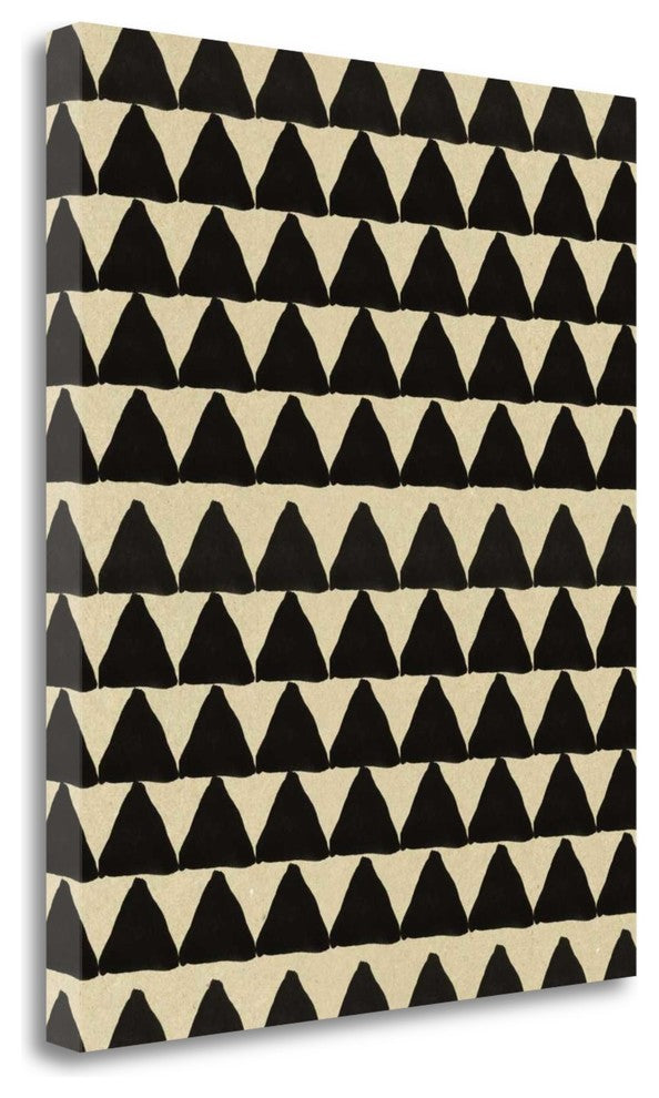"Krafty Black Triangles" By Linda Woods, Giclee Print on Gallery Wrap Canvas