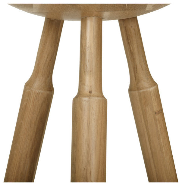 Dowel Solid Oak Counter Stool