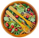 3 Piece Wood Salad Bowl Set, Large