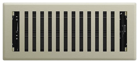 Satin Nickel Montezuma Floor Register, 4 X 10
