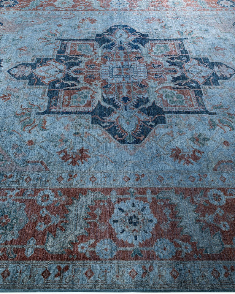 Overdyed, One-of-a-Kind Hand-Knotted Area Rug Gray, 9'0"x11'7"