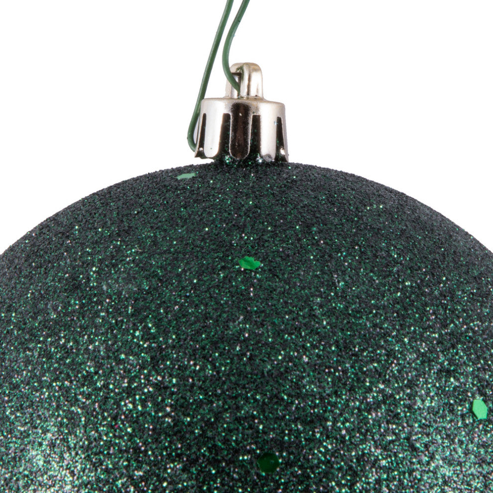 Vickerman N591074Dq 4" Midnight Green Sequin Ball Ornament, 6 Per Bag