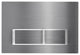 Concealed Tank Push Button, Chrome Push Plate, Rectangular Buttons