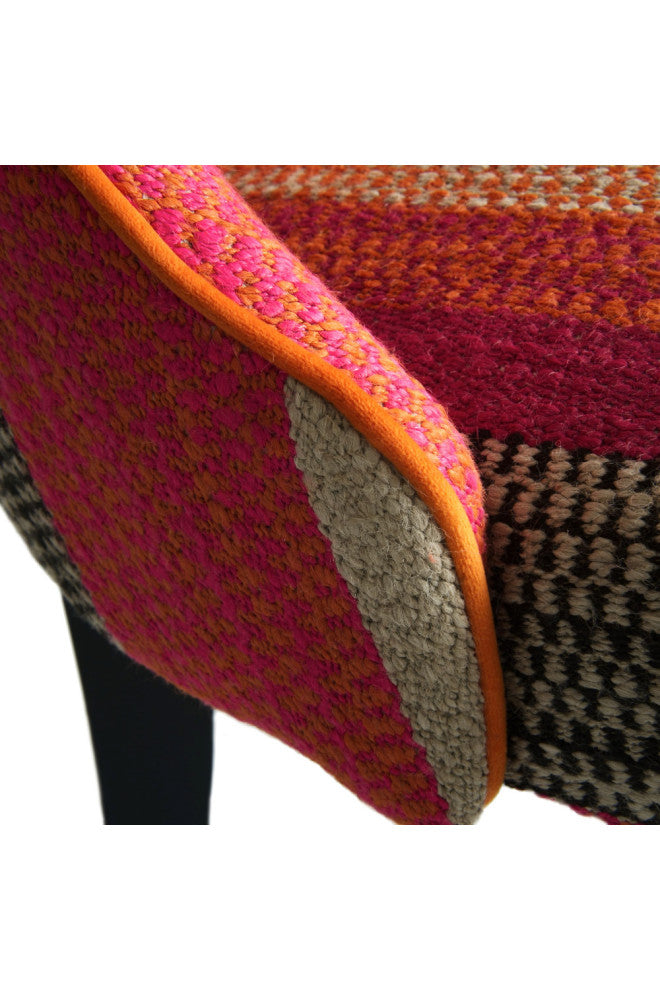 Curved Back Upholstered Dining Chair | Andrew Martin Aldwick, Orange