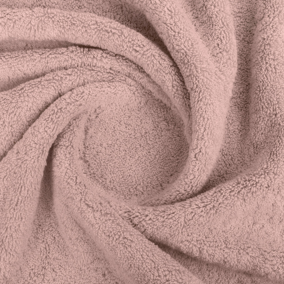 Organic Cotton 650 GSM Plush Feather Touch Quick Dry Bath Sheet, Rose Dust, Pack of 4