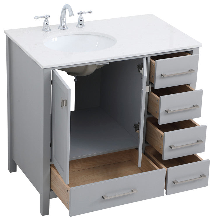 Isabel Grey 36" Single Sink Bathroom Vanity