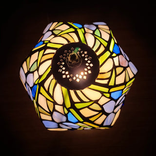 Tiffany Style Floral Mini Table Lamp 15" Tall