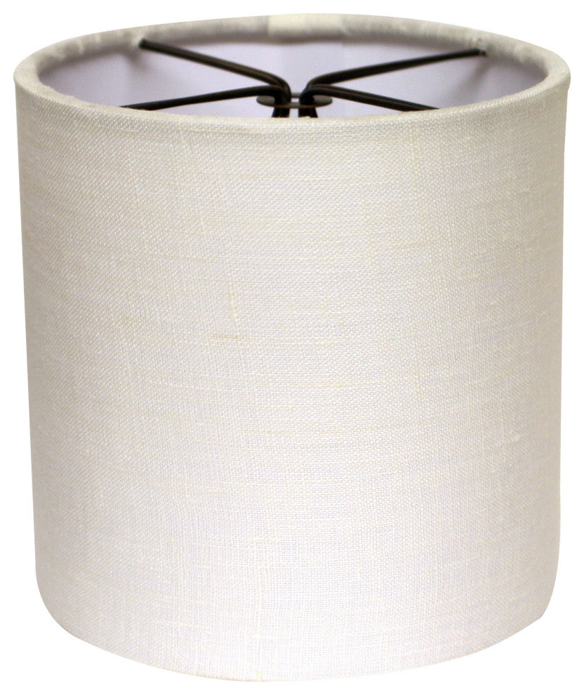 5" Snow Set of 6 Drum Chandelier Linen Lampshades