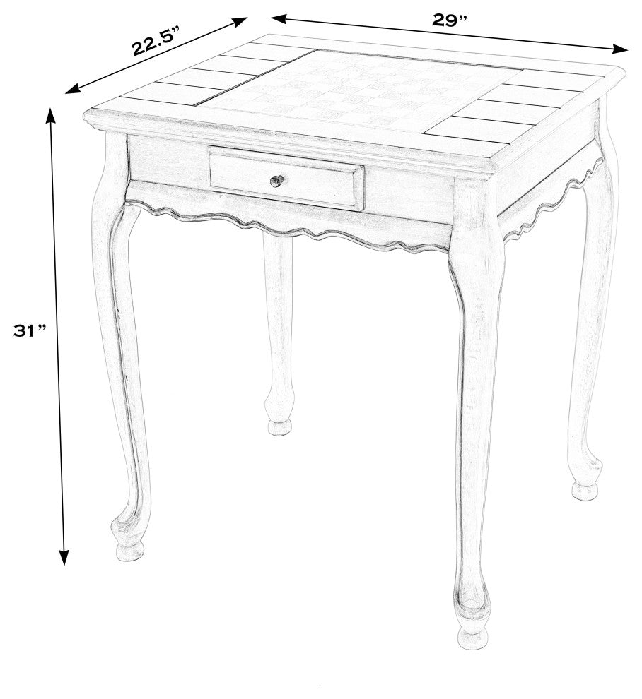 Butler Bannockburn Cherry Game Table, Antique Beige