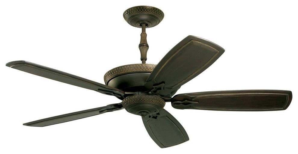 Emerson Monaco 60" Ceiling Fan Golden Espresso With Vintage Black Blades