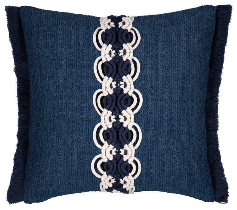 Distinction Indigo Indoor/Outdoor Performance Pillow, 20" x 20"