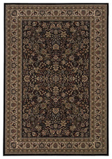 Oriental Weavers Ariana Black/Ivory Oriental Indoor Area Rug 6'7"X9'6"