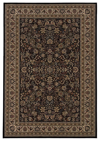 Oriental Weavers Ariana Black/Ivory Oriental Indoor Area Rug 6'7"X9'6"