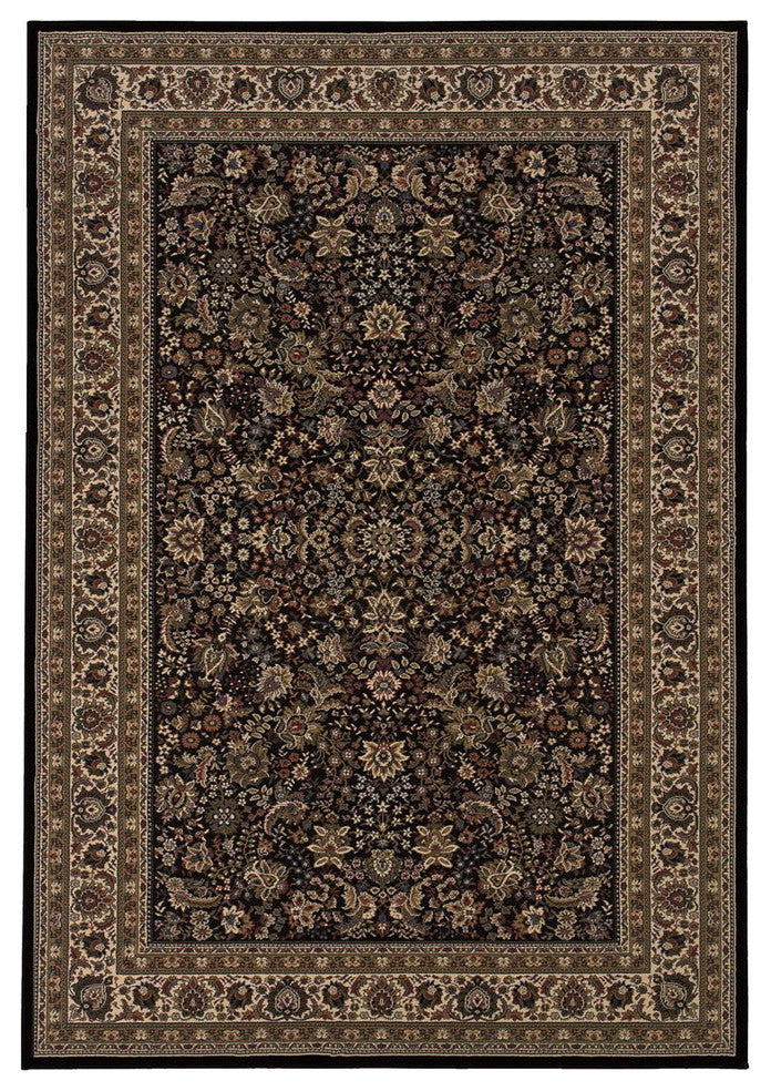 Oriental Weavers Ariana Black/Ivory Oriental Indoor Area Rug 6'7"X9'6"