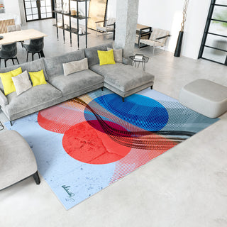 Ephemeral Sunset Circles Art Area Rug, 7.5'x10.3'