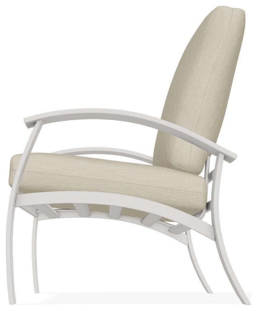 Belle Isle Cushion Deep Seating Outdoor Armchair, Huskie/Snow