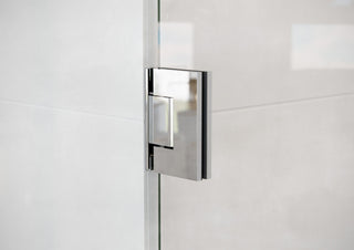 58.25"x55" Frameless Shower Bath Door Wall Hinge, Polished Chrome