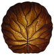 Medium Bronze Leaf Wall Sculpture, Metal Art Round