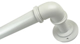 1" Pipe Blackout Curtain Rod, White, 84-120"
