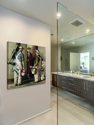 "Apartment Painters" Painting Print on Canvas by Stevan Dohanos